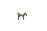 Vintage African ram pendant handcrafted in bronze with a dark, natural patina.