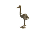 Vintage African bronze ostrich gold weight sculpture, lost wax cast, 5 inches tall.