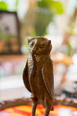 Large Owl with Snake in Mouth Vintage African Bronze Sculpture // ONH Item AB00278 Image 8