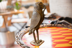 Large Owl with Snake in Mouth Vintage African Bronze Sculpture // ONH Item AB00278 Image 5