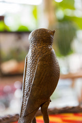 Large Owl with Snake in Mouth Vintage African Bronze Sculpture // ONH Item AB00278 Image 3