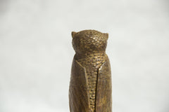 African Bronze Vintage Scuplture Casting Owl