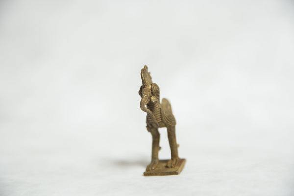 Vintage Dark Rooster Bronze Gold Weight