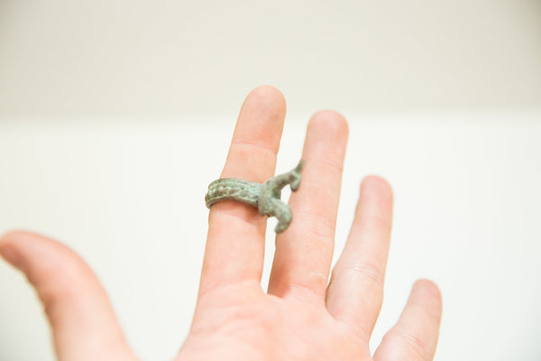 Vintage African Bronze Rooster Ring