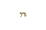 Vintage African bronze monkey, a small collectible figurine with a stylized form and timeworn patina.