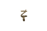 Vintage African bronze pelican ring with a stylized, angular form and dark, aged patina.