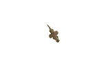 Vintage African Bronze Gecko Ring with a textured surface and rustic patina.