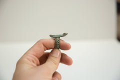 Vintage African Bronze Gecko Ring