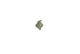 Vintage African bronze ring featuring a cast gecko with a textured green patina.