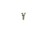 A vintage African bronze rooster ring with a rustic, hand-cast texture and green patina.
