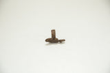 Side view of a vintage cast bronze gecko ring with textured details.