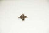 Side view of the cast bronze crocodile ring highlighting its thick band.