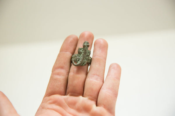 Vintage African Bronze Lizard Ring