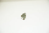 Vintage African bronze ring featuring a cast lizard with a weathered green patina.