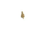 Vintage African cast brass ring in the form of a textured crocodile.