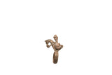 Vintage African bronze ring with a cast sculpture of a warrior atop a horse.