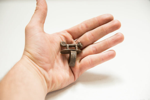 Vintage African Bronze Panther Ring