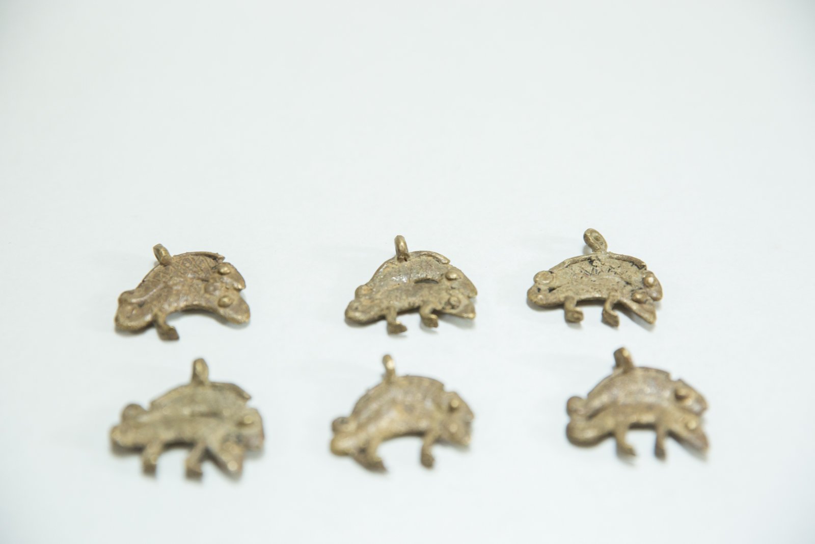 Vintage African Bronze Double Chameleon Pendant