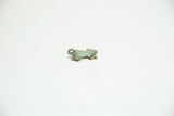 Mid 20th century African bronze armadillo charm, with textured shell and green patina.