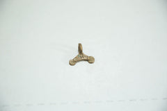 Vintage African Bronze Triangle Charm