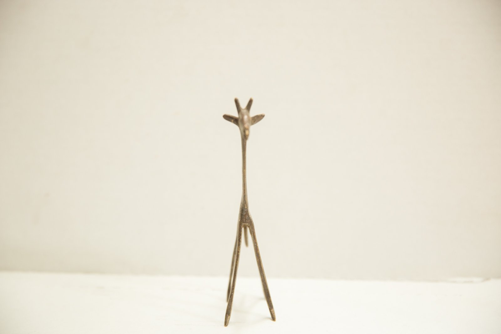 Small Vintage African Bronze Girraffe