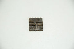 Square African Bronze Coin 