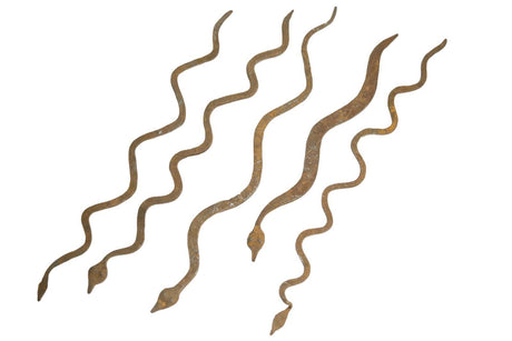 Large Vintage Iron African Snake Sculpture