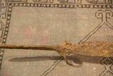 Collectible vintage iron lizard sculpture with detailed diamond body pattern and rich patina.