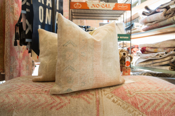 Vintage Rug Fragment Throw Pillow // ONH Item as10307a10363a