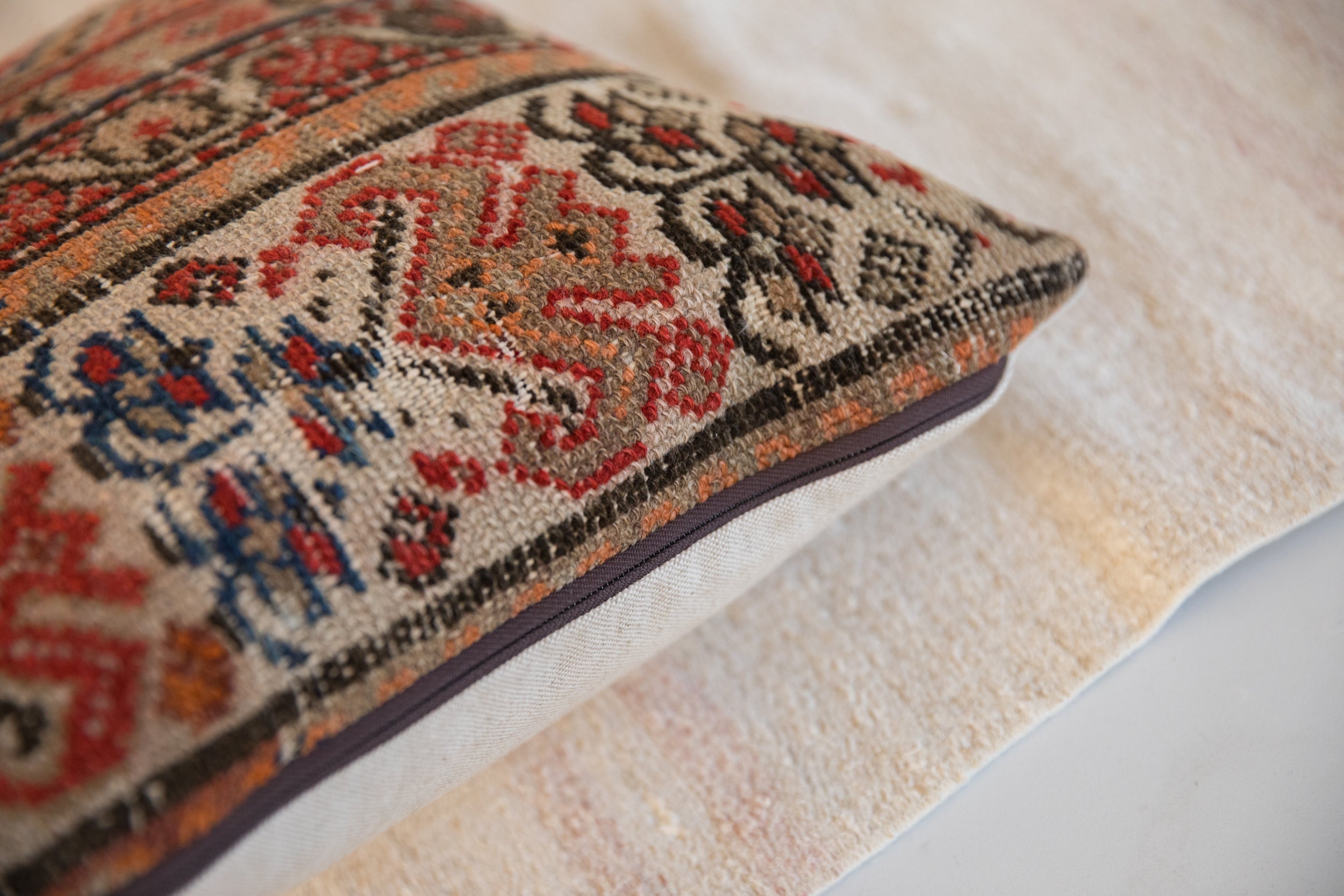 Vintage Rug Fragment Pillow 16x16 // ONH Item: AS10929A12338A, Image 1
