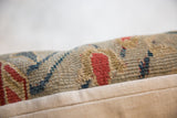 Antique Persian rug fragment pile texture with madder red, cobalt blue, olive green.