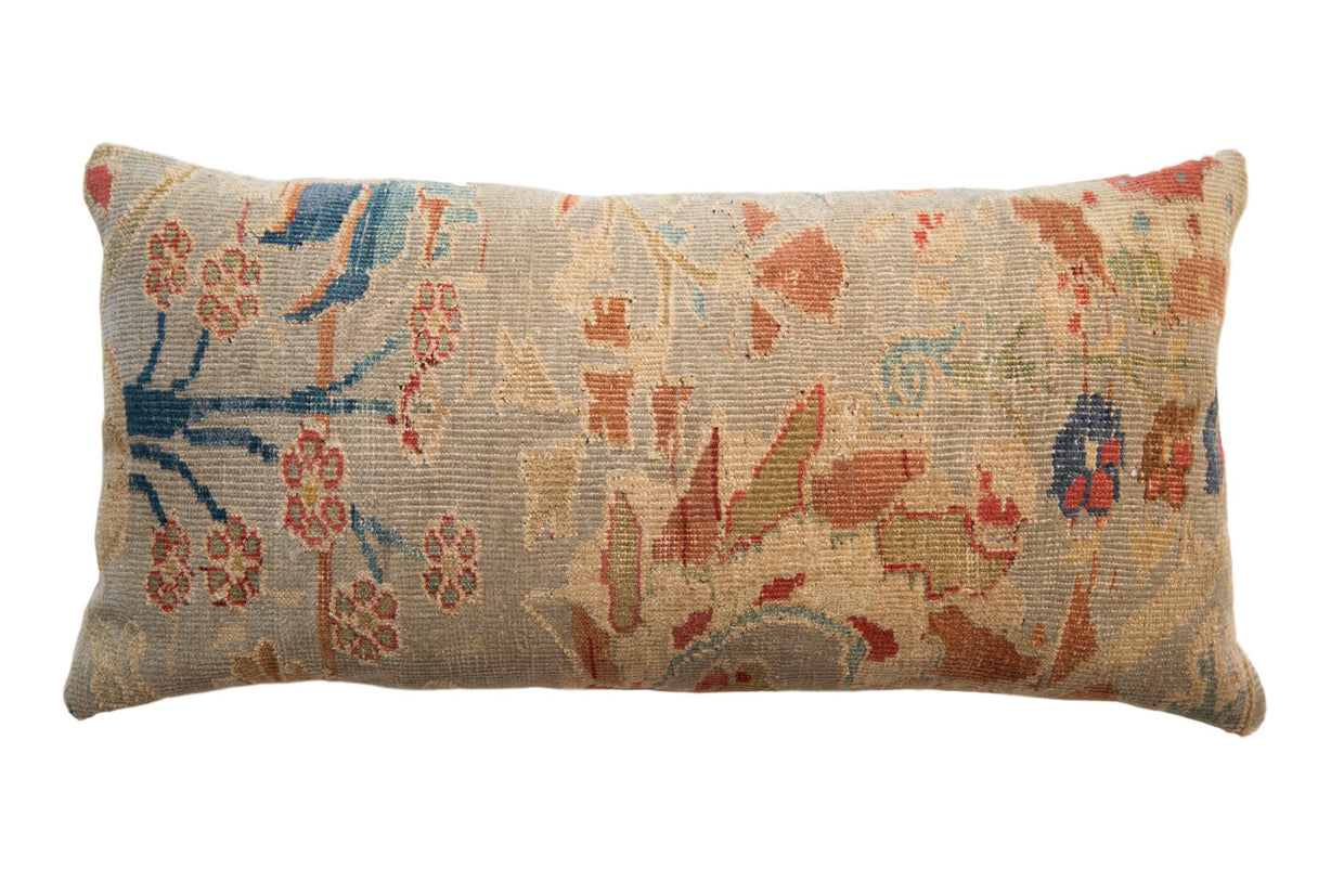 Reclaimed Antique Persian Rug Fragment Lumbar Pillow / Item ﻿﻿AS6519A7109A