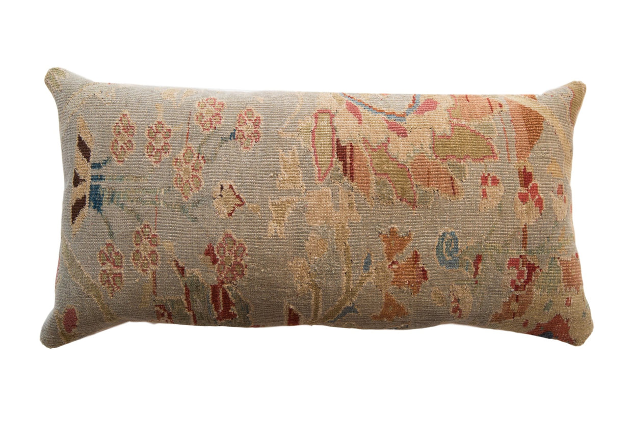 Reclaimed Antique Persian Rug Fragment Lumbar Pillow / Item ﻿﻿AS6519A7110A