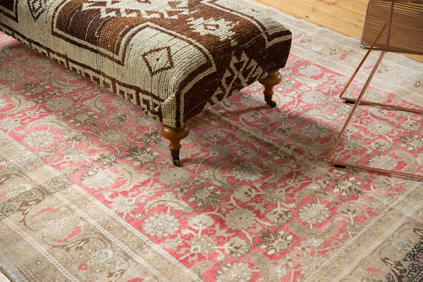 Vintage Oushak Rug Ottoman Coffee Table / Item AS6873D7092A image 2