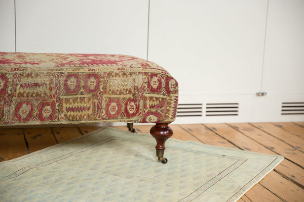 Antique Rug Fragment Ottoman Table // ONH Item AS6873D7286A Image 2