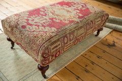 Antique Rug Fragment Ottoman Table // ONH Item AS6873D7286A Image 1