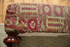 Antique Rug Fragment Ottoman Table // ONH Item AS6873D7286A Image 11