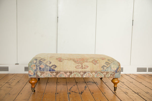 Vintage Turkish Rug Ottoman Coffee Table / Item Vintage Turkish Rug Ottoman Coffee Table image 2