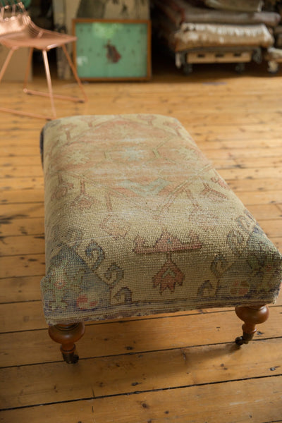 Vintage Turkish Rug Ottoman Coffee Table / Item Vintage Turkish Rug Ottoman Coffee Table image 5