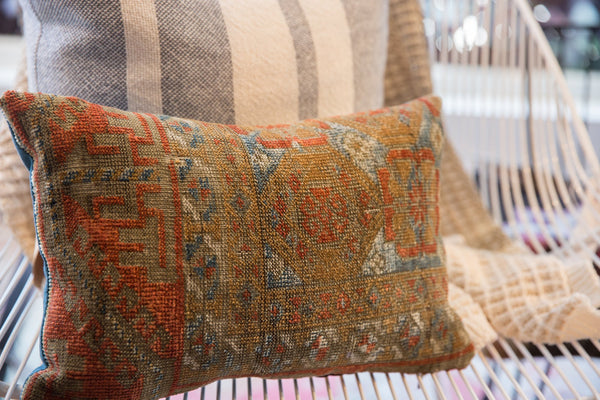 Reclaimed Antique Belouch Rug Fragment 11x16 Pillow / ONH Item AS7457A7469A Image 2