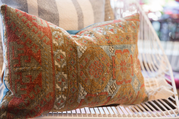 Reclaimed Antique Belouch Rug Fragment 13x19 Pillow / ONH Item AS7457A7470A Image 2