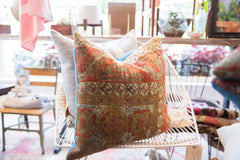 Reclaimed Antique Belouch Rug Fragment Throw Pillow / ONH Item AS7457A7471A Image 1