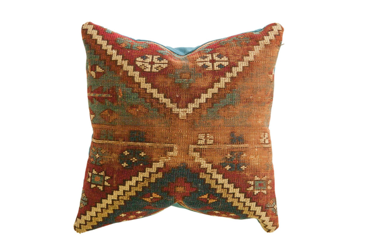Reclaimed Vintage Rug Fragment Throw Pillow // ONH Item AS7459A7465A