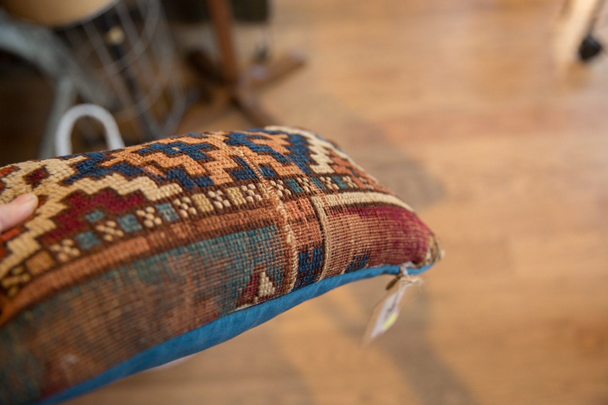 Reclaimed Vintage Rug Fragment Pillow // ONH Item AS7459A7466A Image 1