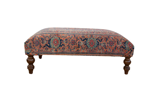 Vintage Persian Rug Ottoman Coffee Table // ONH Item as8097a10969a