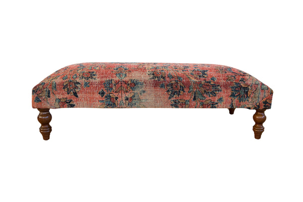 Vintage Persian Rug Ottoman Coffee Table // ONH Item AS8097A5400A