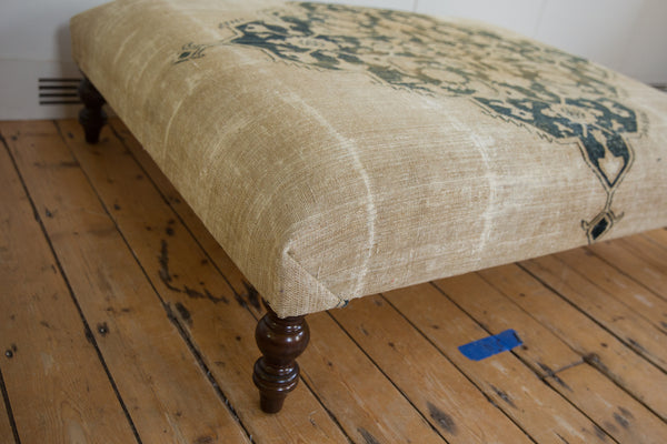 Antique Persian Rug Ottoman Coffee Table // ONH Item AS8097A8351A Image 2