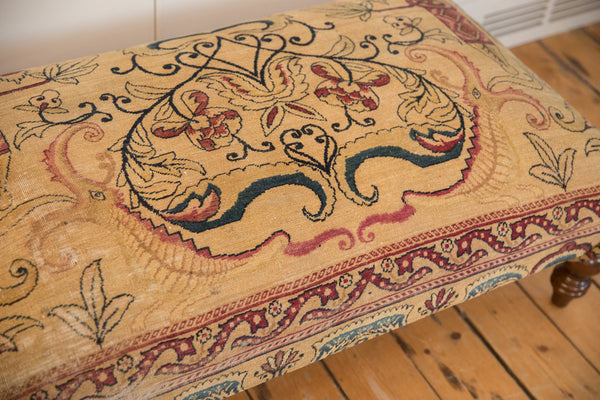 Antique Persian Rug Fragment Ottoman Table // ONH Item: AS8097A8498A, Image 2