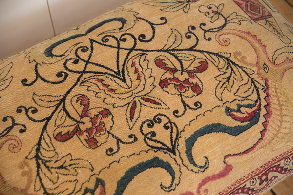 Antique Persian Rug Fragment Ottoman Table // ONH Item: AS8097A8498A, Image 6