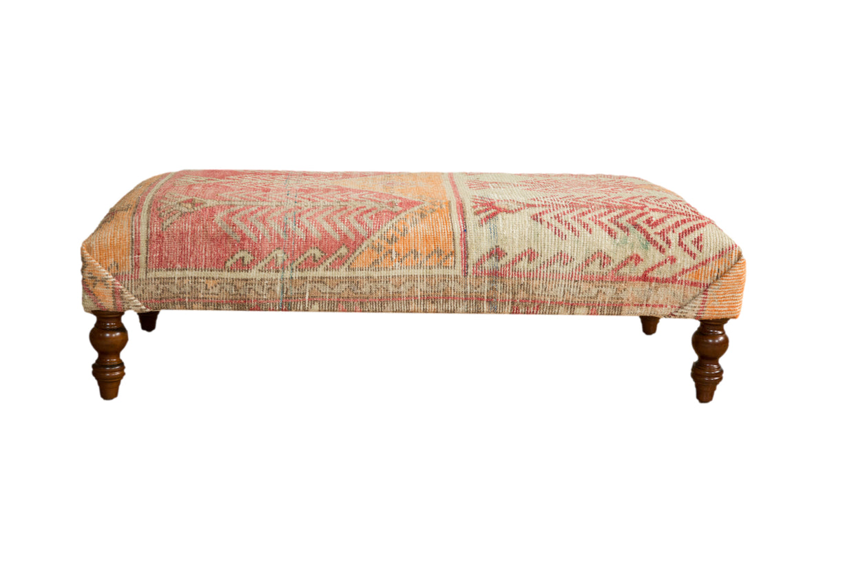 Vintage Rug Fragment Ottoman Table // ONH Item 